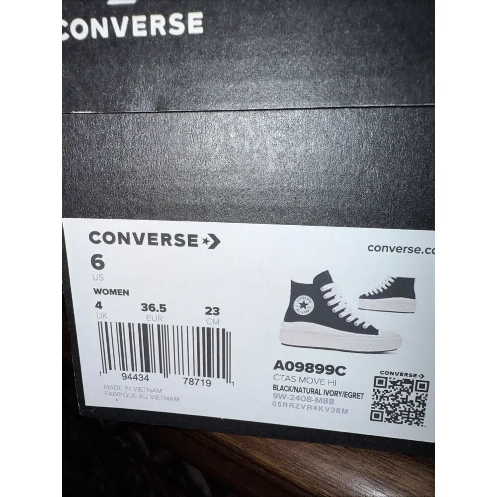 Converse Chuck Taylor All Star Move Platform Sneakers Women’s Size 6 NEW A09899C - Picture 8 of 8
